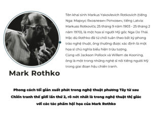 Mark Rothko tron nghệ thuật thị giác tối giản